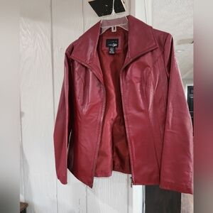 EAST 5TH WOMEN'S SMALL RED LEATHER JACKET